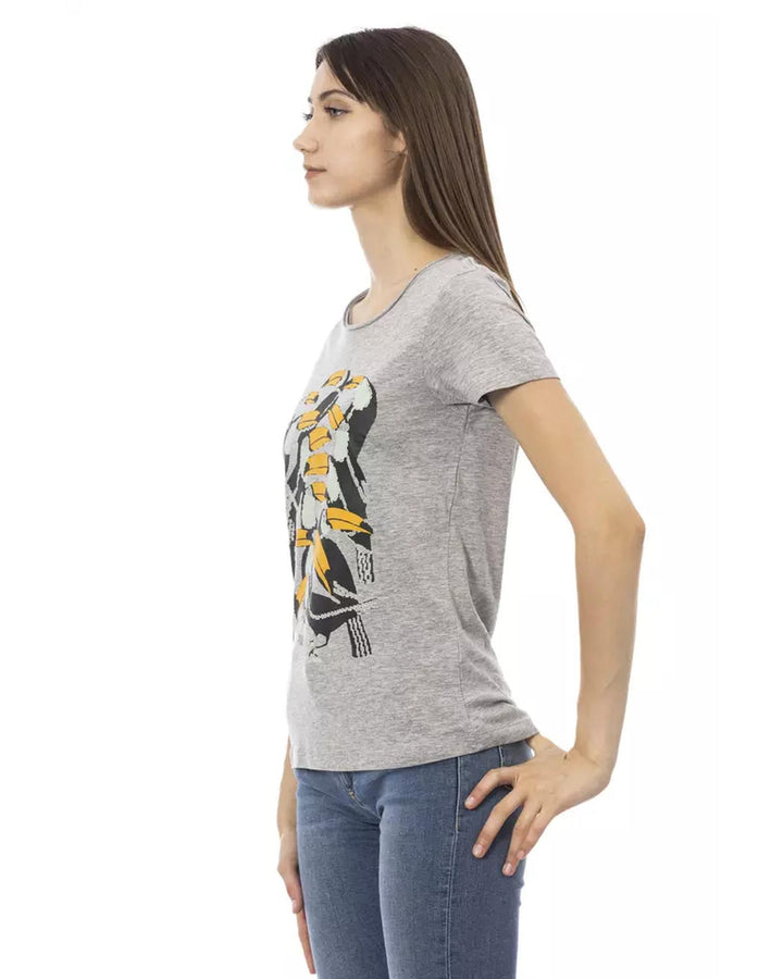 Short Sleeve T-shirt with Front Print L Women