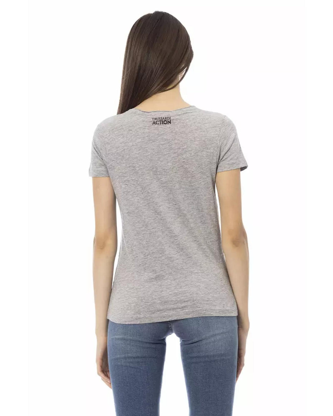 Short Sleeve T-shirt with Front Print L Women