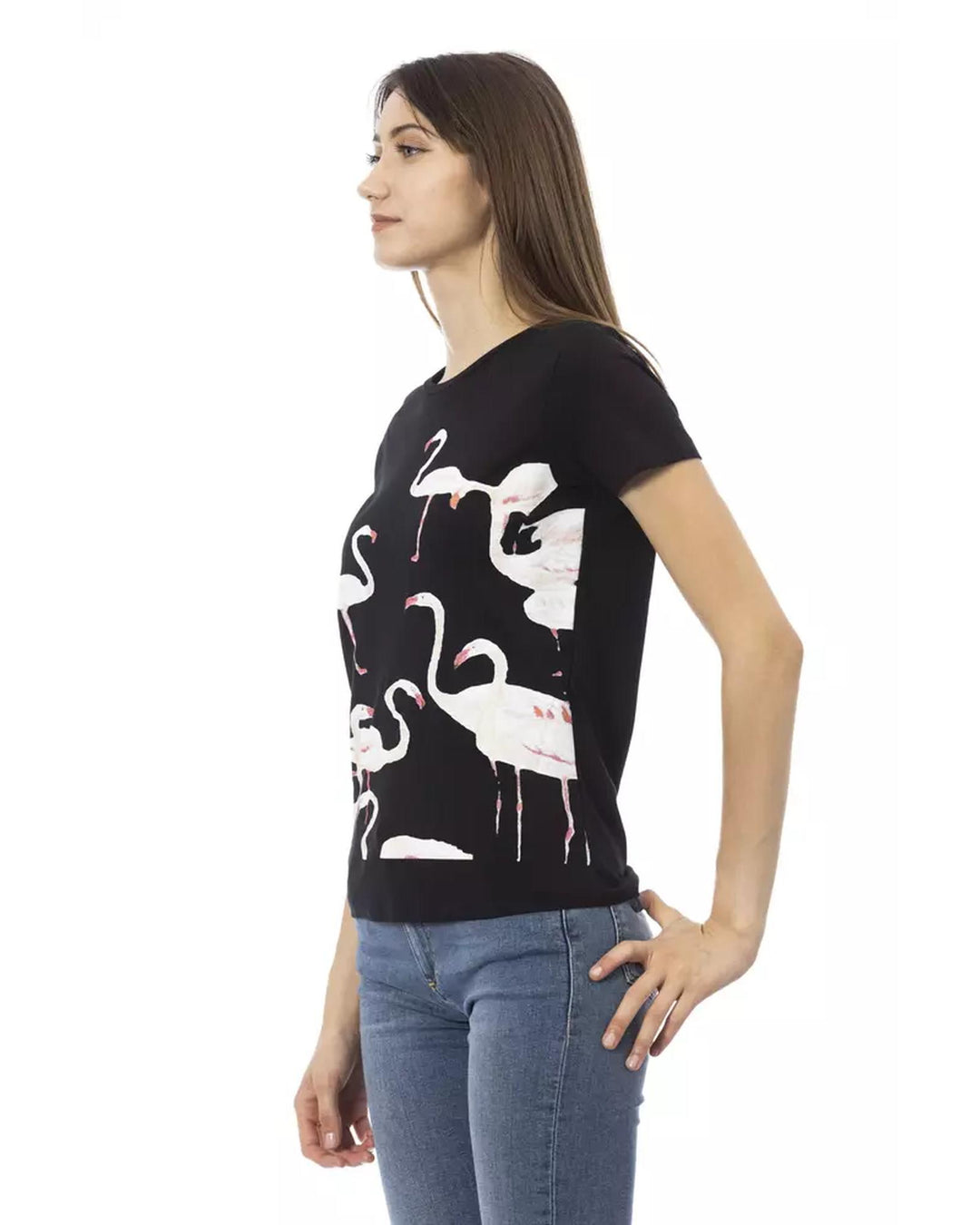 Short Sleeve T-shirt with Front Print S Women