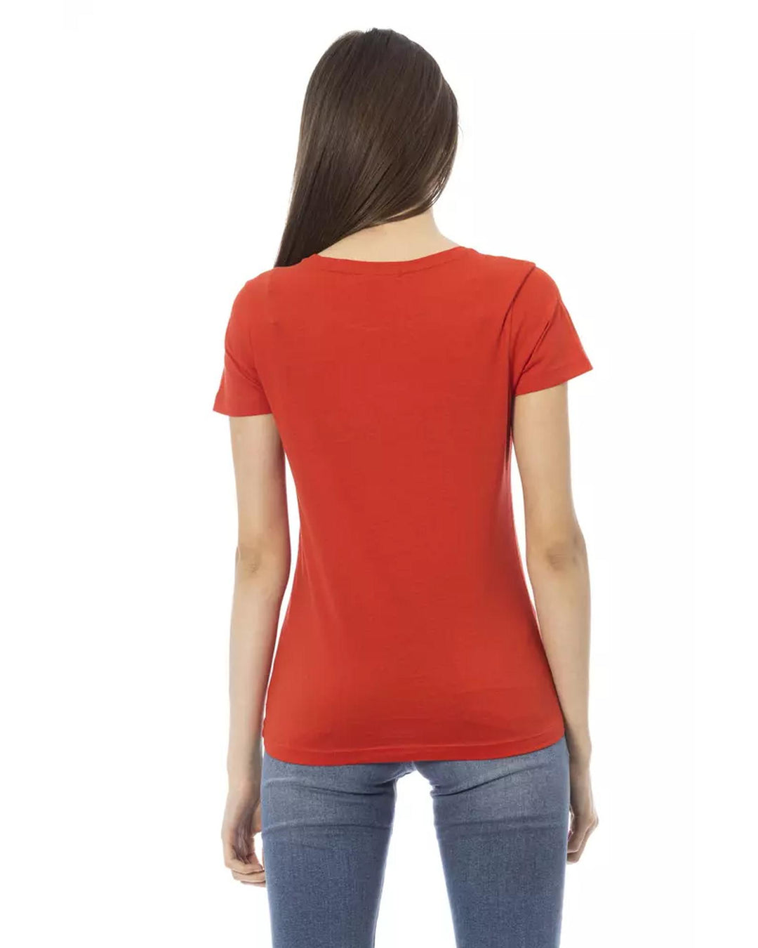 Short Sleeve T-shirt with Front Print L Women