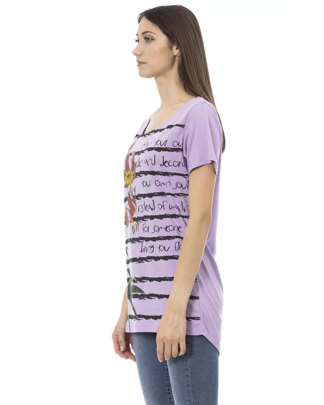 Printed Short Sleeve T-shirt S Women