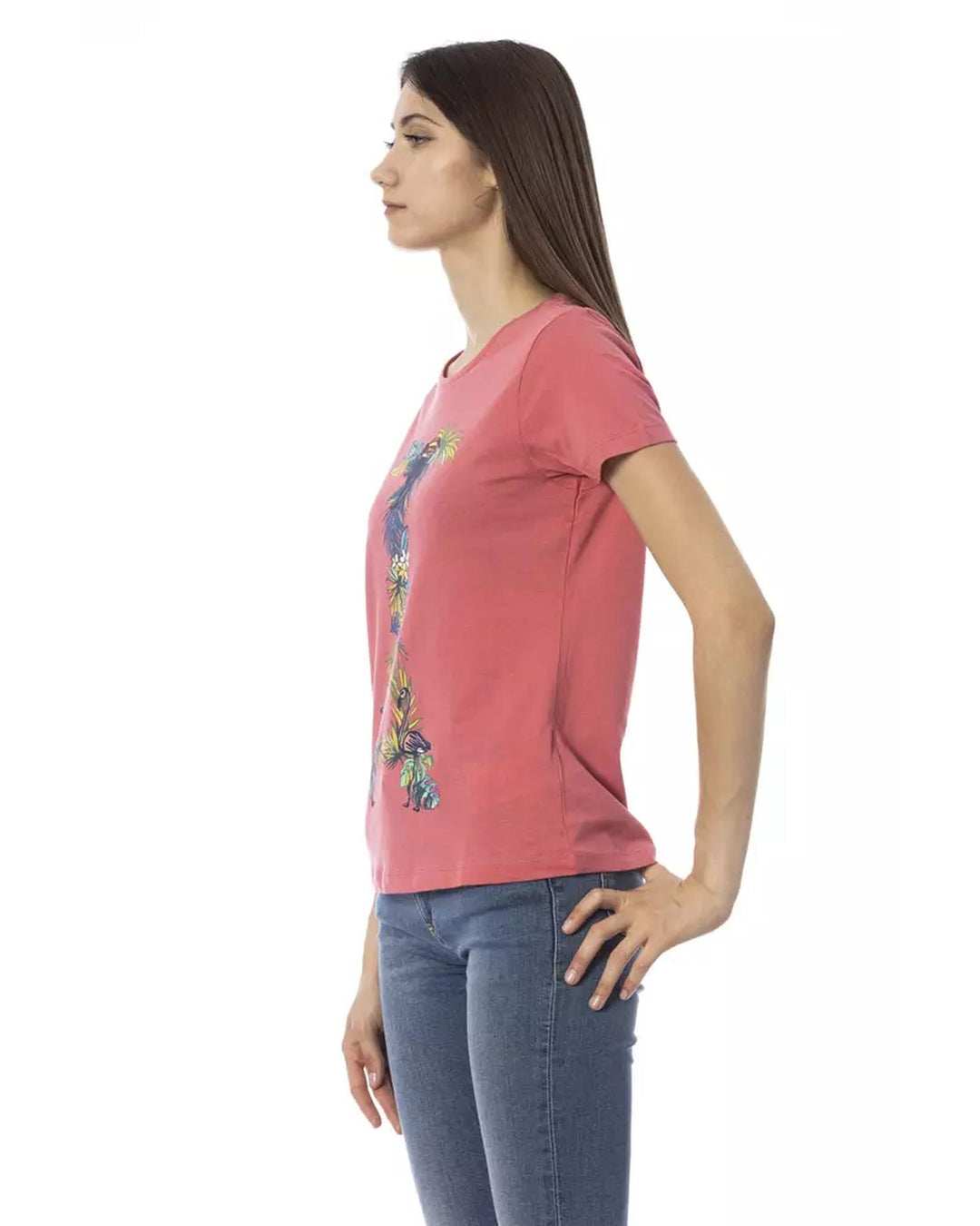 Short Sleeve T-shirt with Front Print S Women