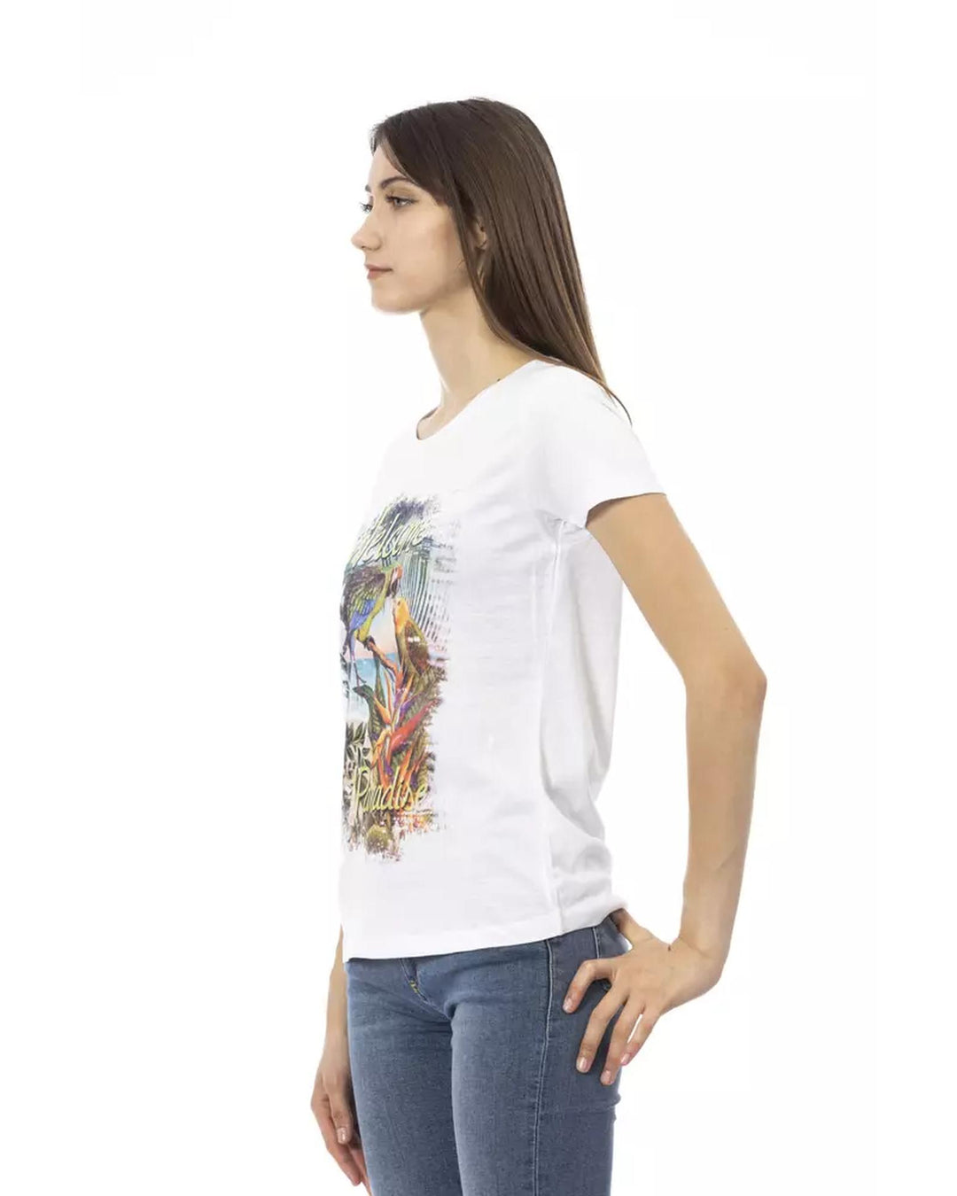 Short Sleeve T-shirt with Front Print L Women