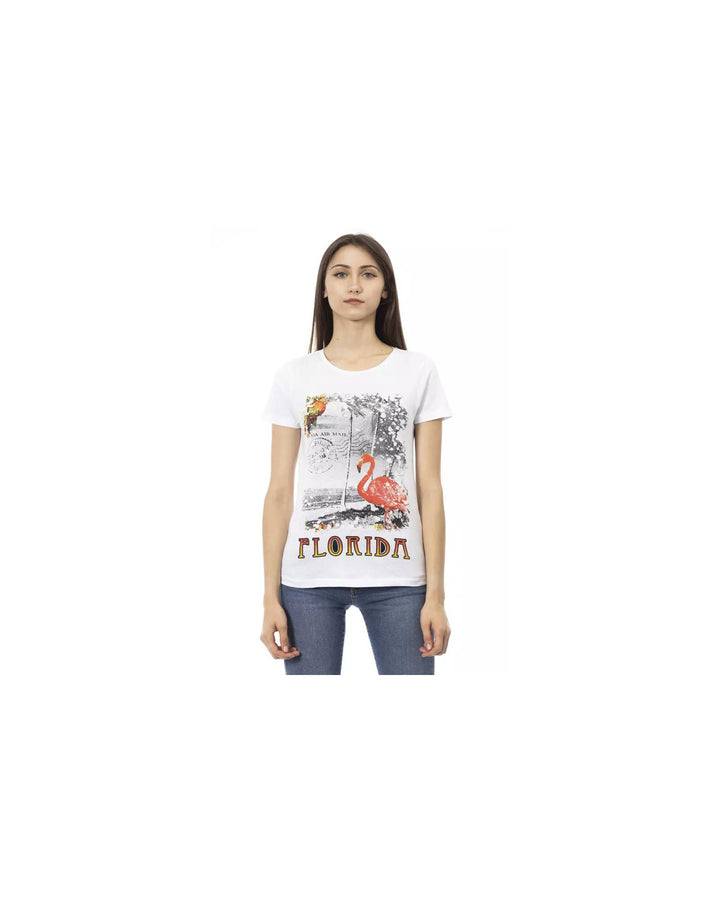 Short Sleeve T-shirt with Front Print L Women