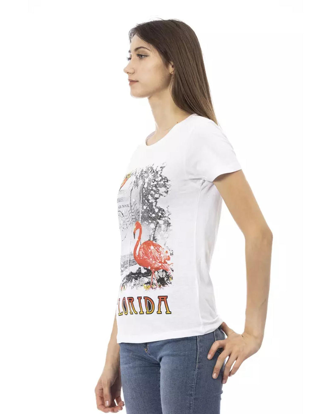 Short Sleeve T-shirt with Front Print L Women