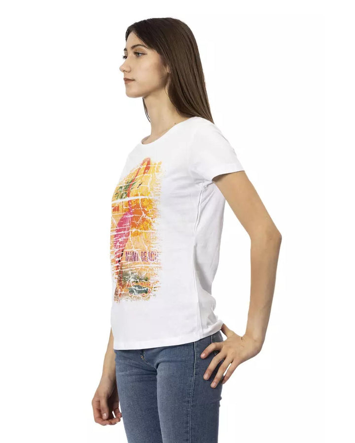 Short Sleeve T-shirt with Front Print L Women