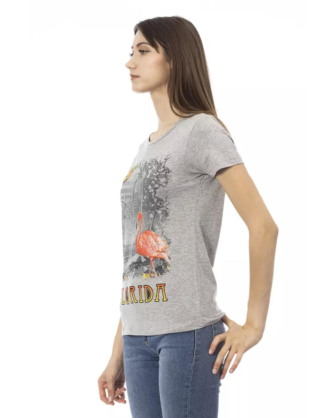 Short Sleeve T-shirt with Front Print 2XL Women