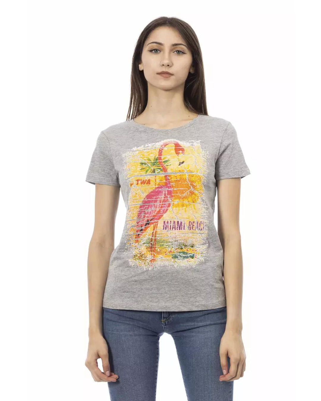 Short Sleeve T-shirt with Front Print M Women