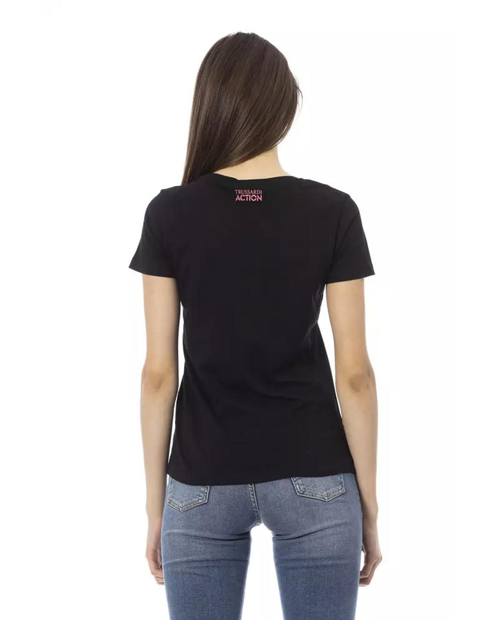 Short Sleeve T-shirt with Front Print L Women