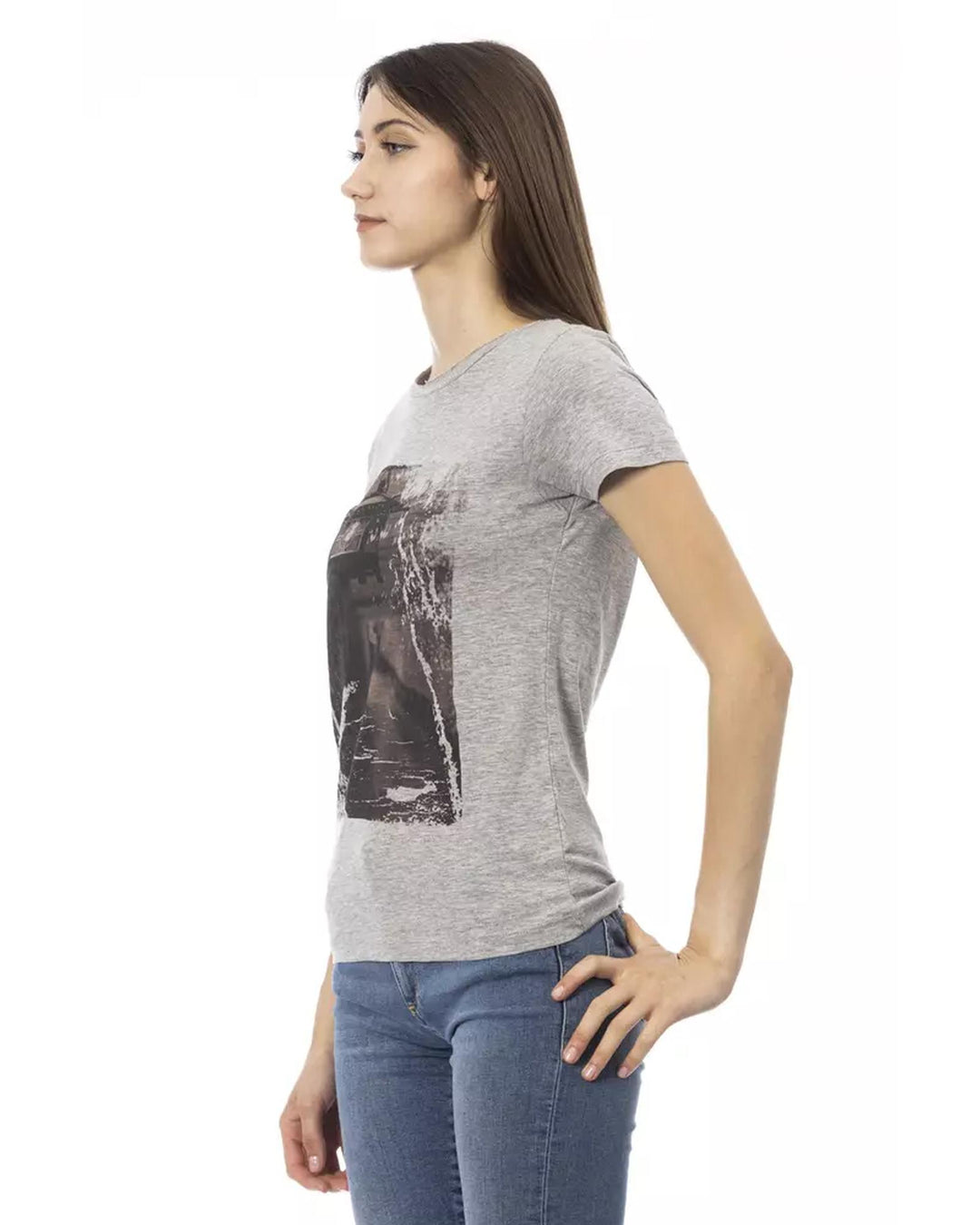 Short Sleeve T-shirt with Front Print M Women