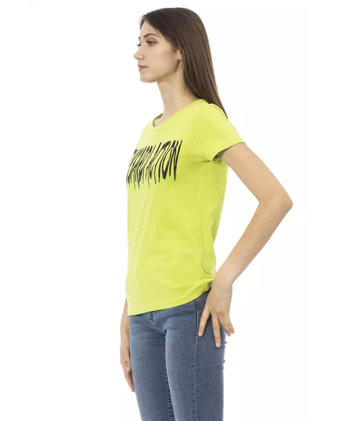 Short Sleeve T-shirt with Front Print L Women