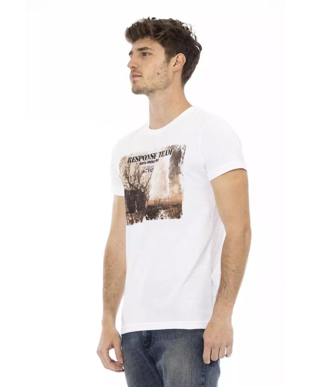 Graphic Print Short Sleeve T-Shirt L Men