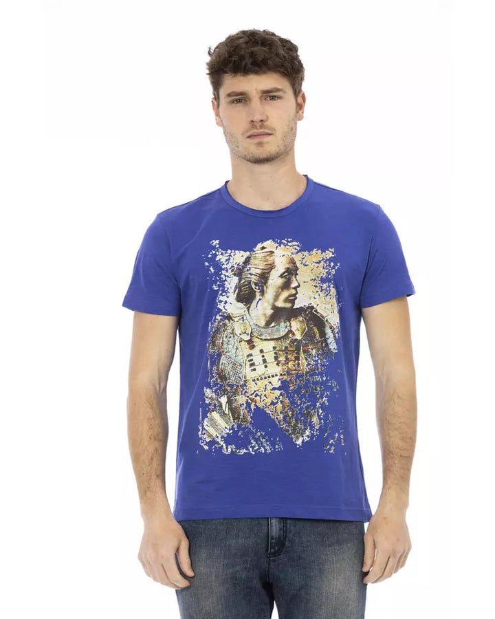 Short Sleeve T-shirt with Front Print 3XL Men