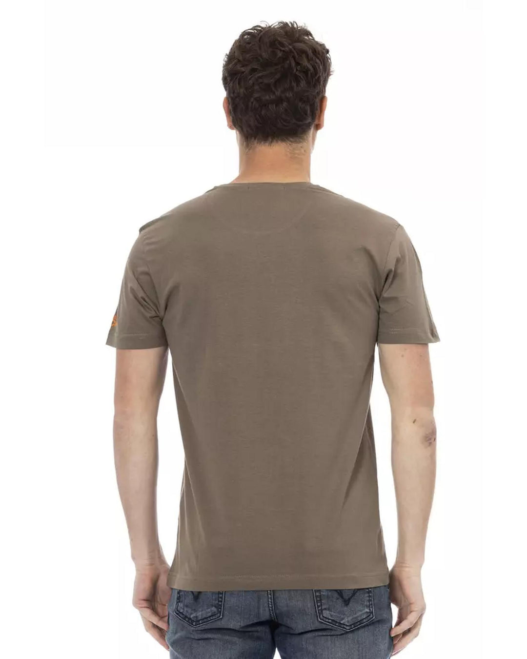 Short Sleeve T-shirt with Round Neck - Front Print M Men