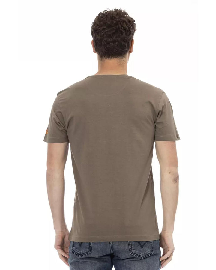 Short Sleeve T-shirt with Round Neck - Front Print 2XL Men