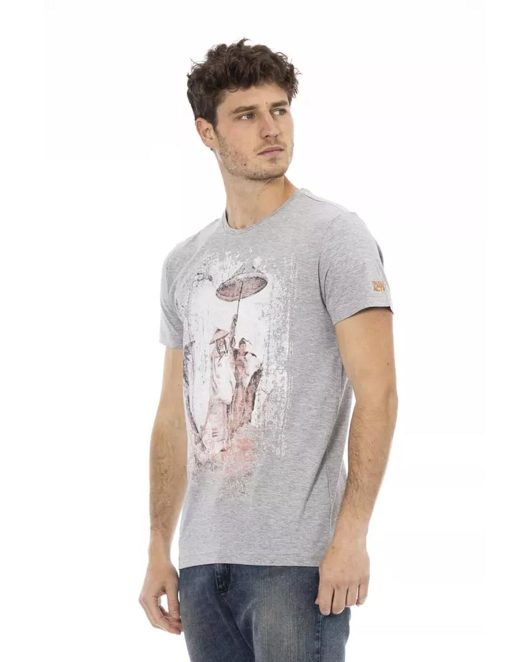 Short Sleeve T-shirt with Front Print M Men