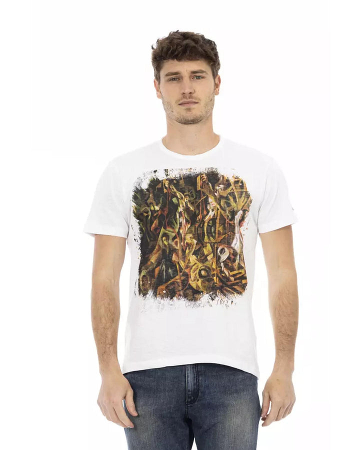 Short Sleeve T-shirt with Front Print 3XL Men