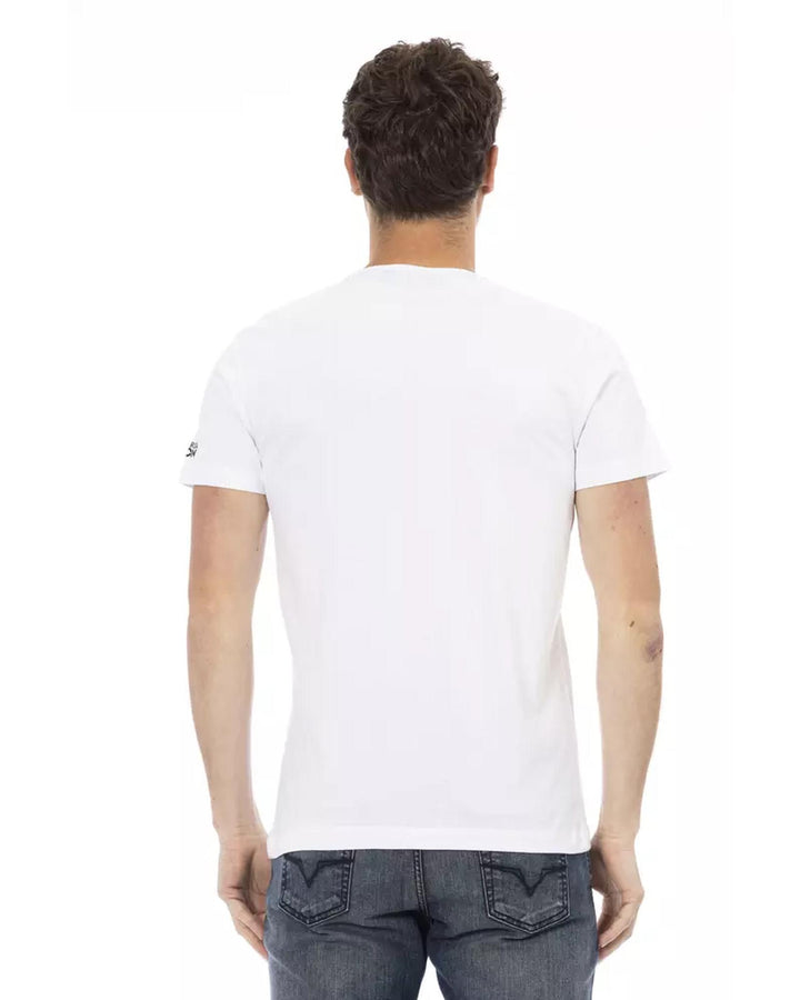 Printed Short Sleeve T-shirt with Round Neck M Men