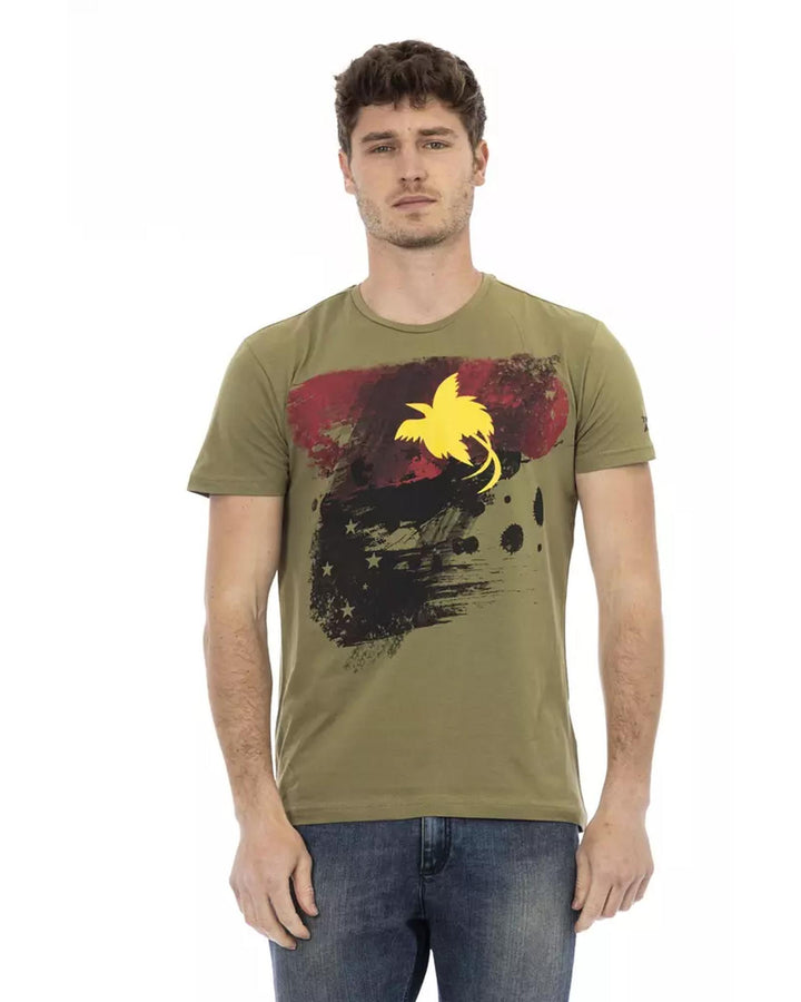 Short Sleeve T-shirt with Front Print 3XL Men