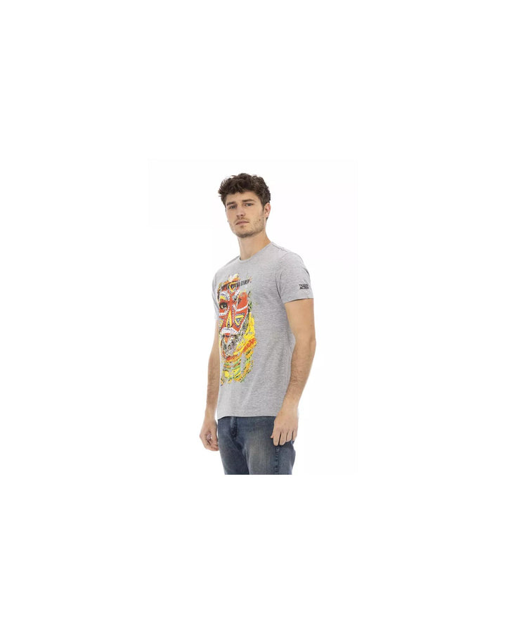 Short Sleeve T-shirt with Front Print 3XL Men