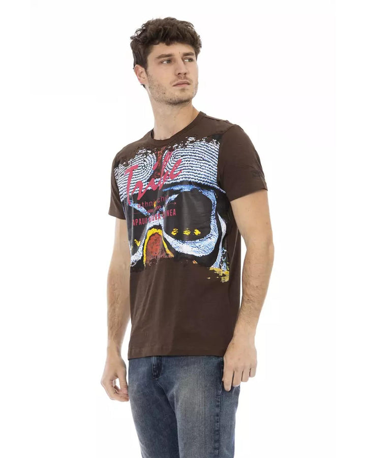 Short Sleeve T-shirt with Round Neck - Front Print 3XL Men