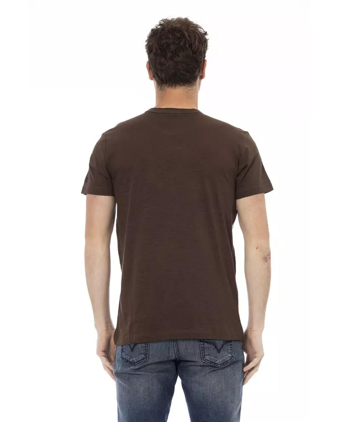 Short Sleeve T-shirt with Round Neck - Front Print S Men