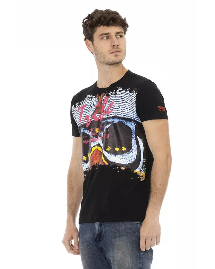 Short Sleeve T-shirt With Front Print 3XL Men