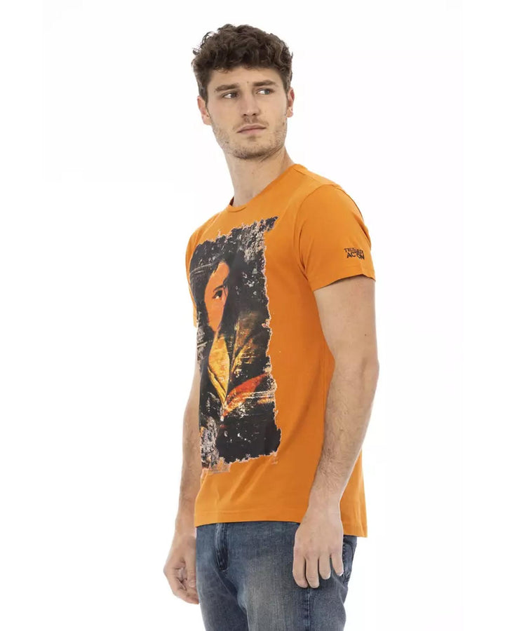 Short Sleeve T-shirt with Front Print 3XL Men