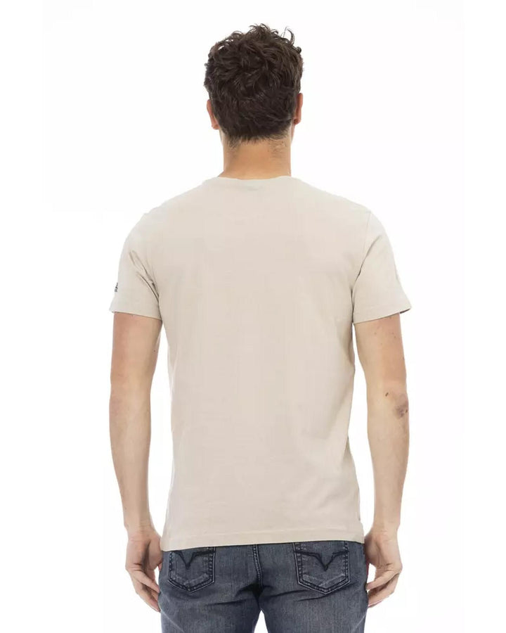 Short Sleeve T-shirt with Round Neck - Front Print 2XL Men