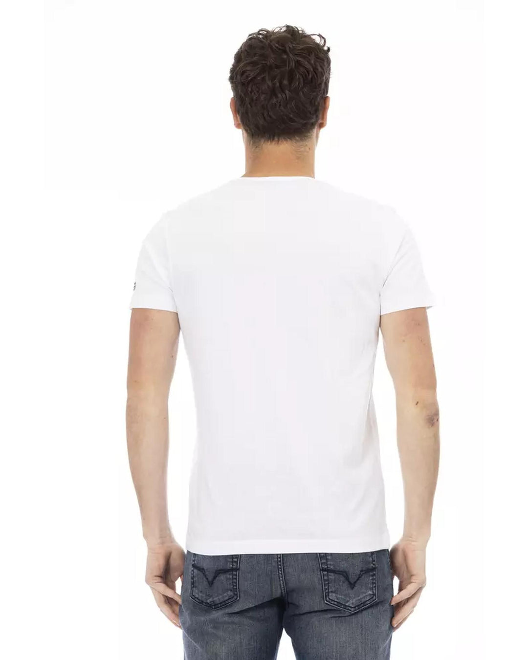 Short Sleeve T-shirt with Round Neck and Front Print M Men