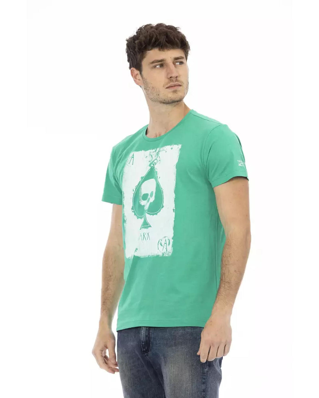 Short Sleeve T-shirt with Front Print 3XL Men