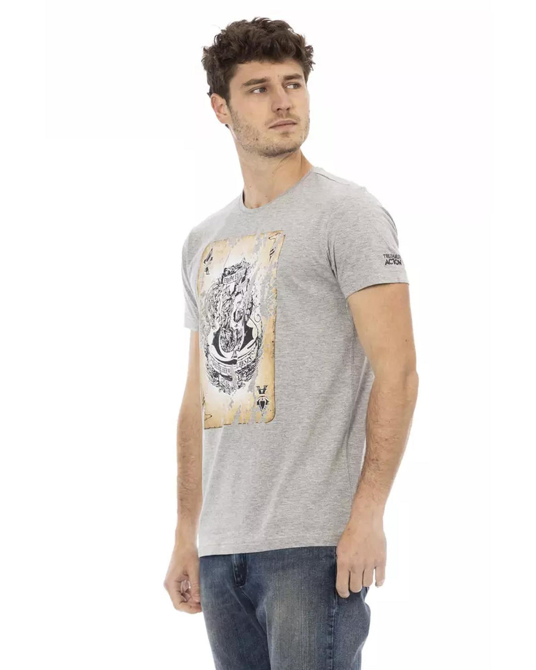 Short Sleeve T-shirt with Front Print S Men