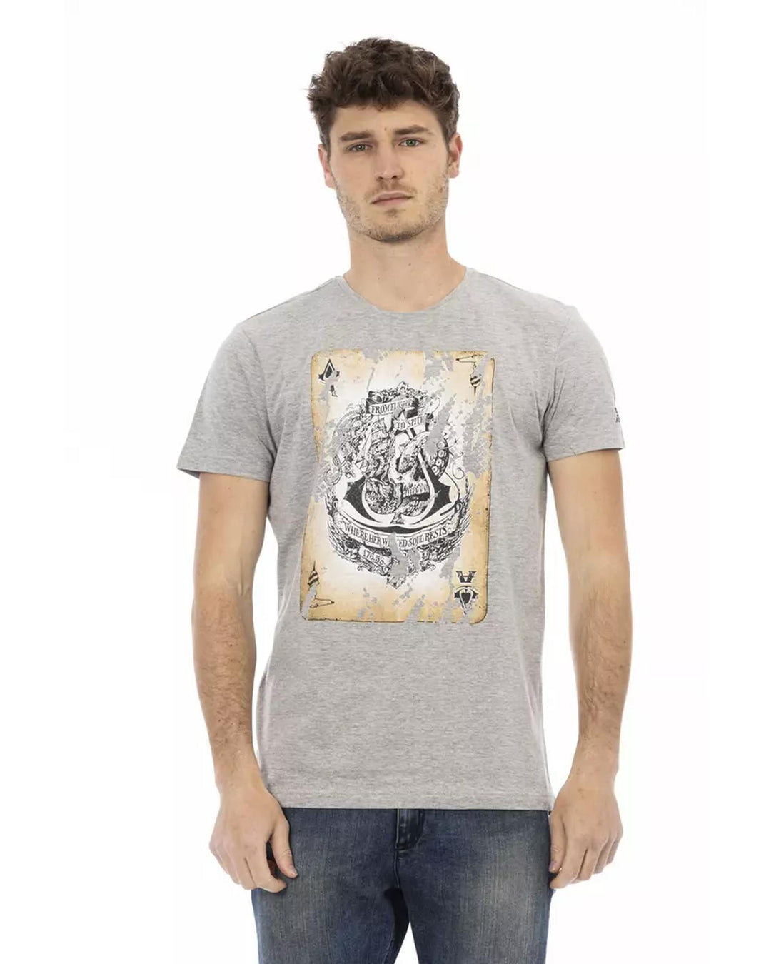 Short Sleeve T-shirt with Front Print XL Men