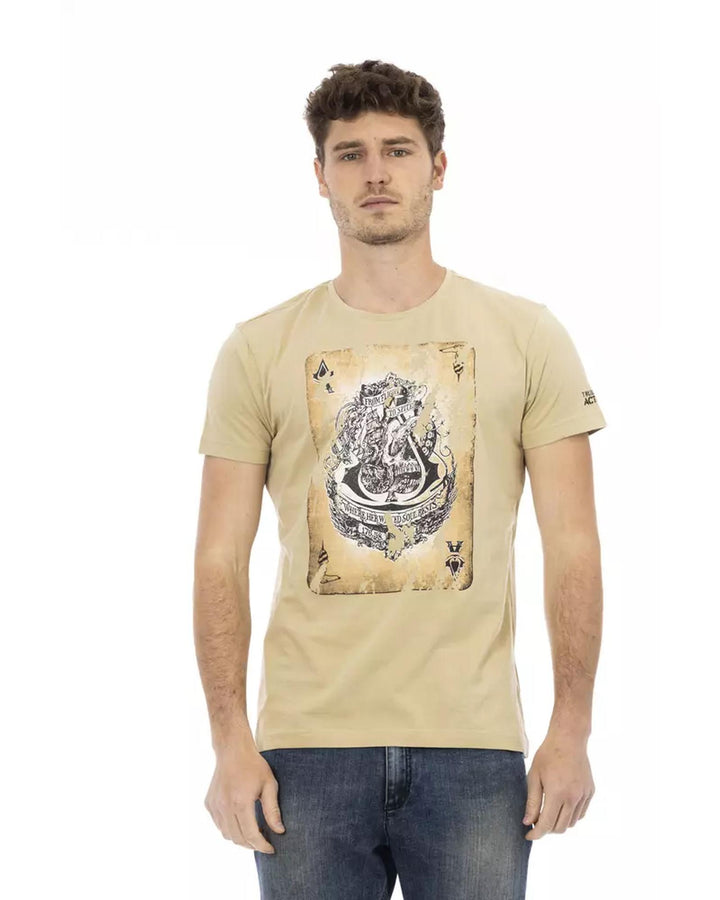 Short Sleeve T-shirt with Front Print 3XL Men