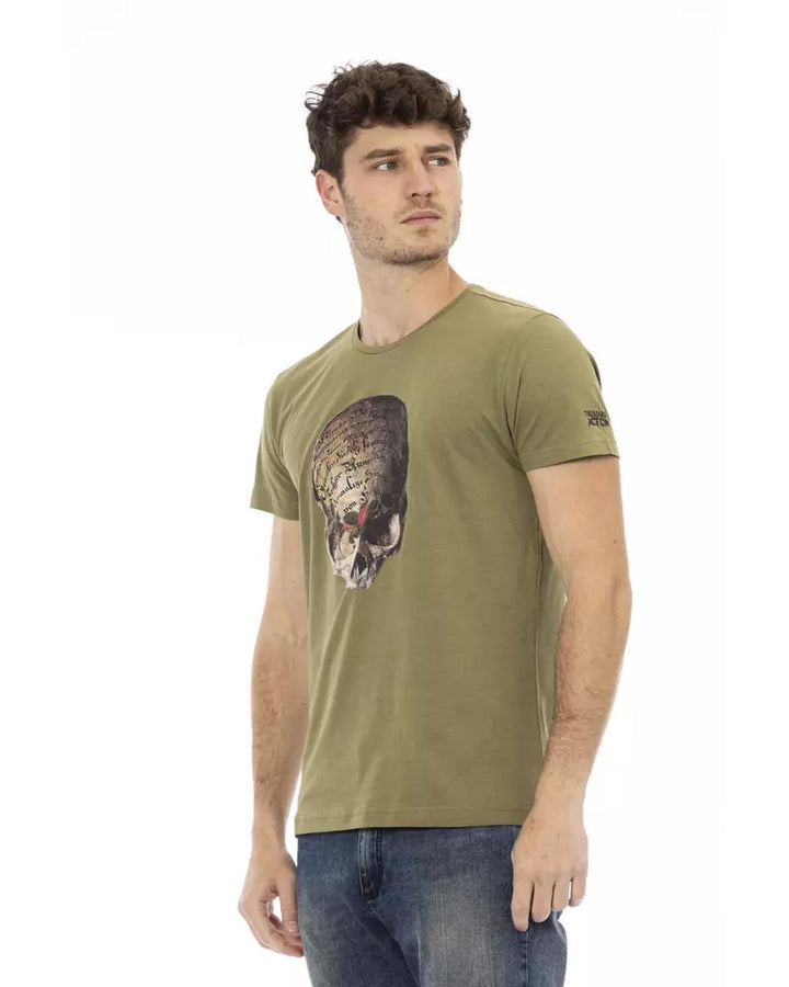 Short Sleeve T-shirt with Front Print 3XL Men