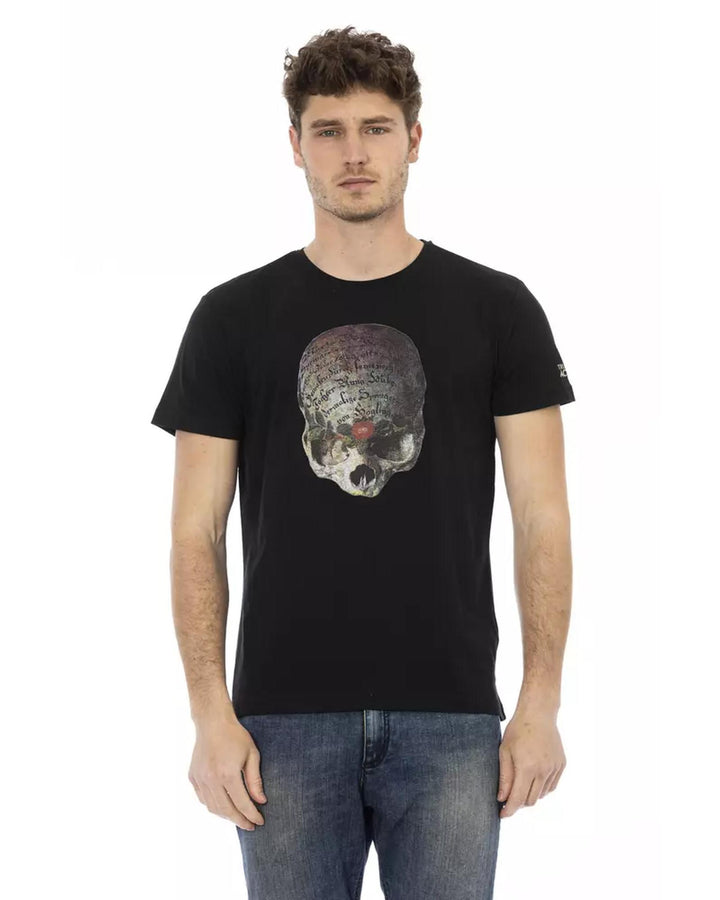 Short Sleeve T-shirt with Front Print 3XL Men