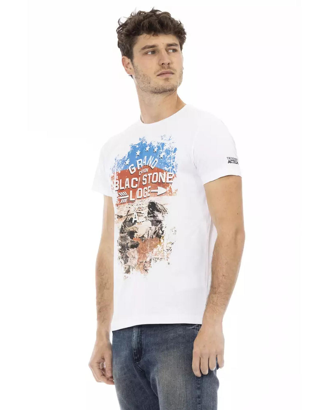 Short Sleeve T-shirt with Front Print M Men