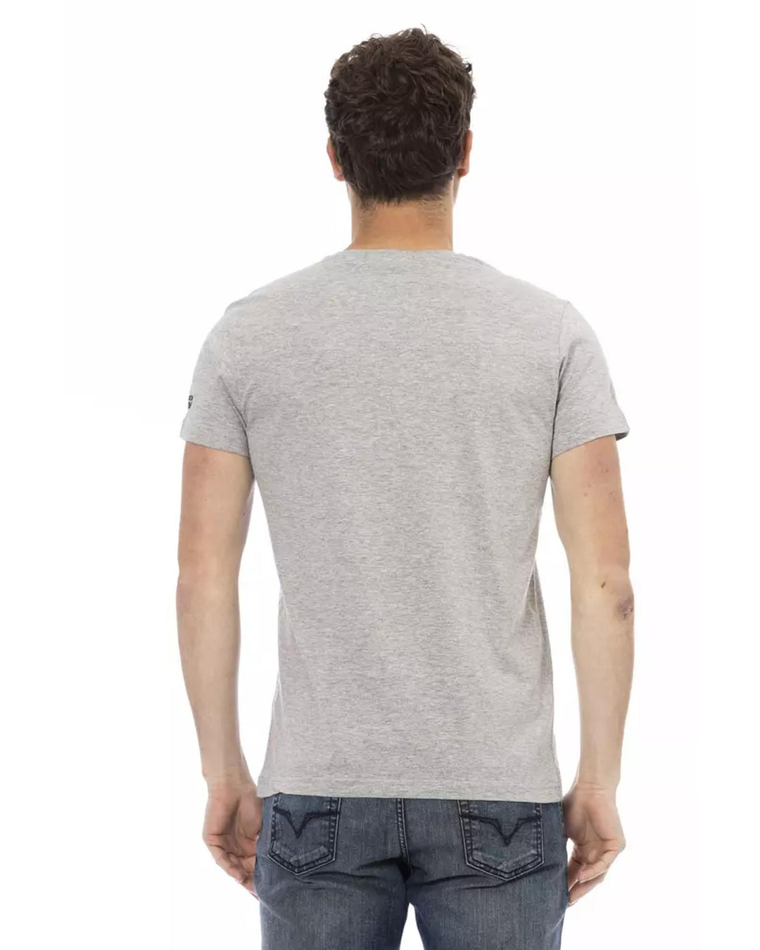 Short Sleeve T-shirt with Round Neck and Front Print M Men