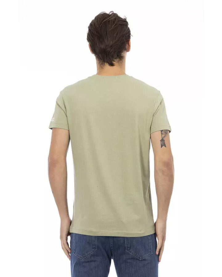 Printed V-neck Short Sleeve T-shirt S Men