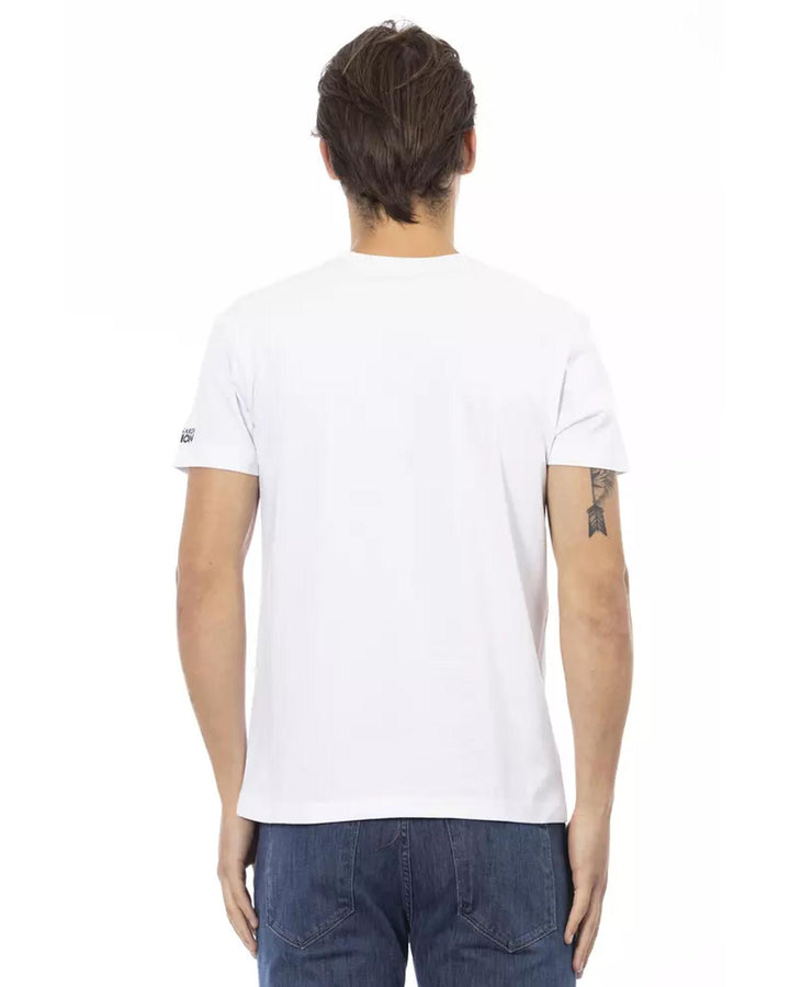 Short Sleeve T-shirt With V-neck - Front Print 3XL Men