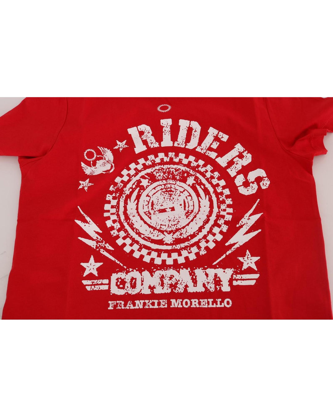 Frankie Morello Crewneck Short Sleeve T-Shirt with Riders Print M Men