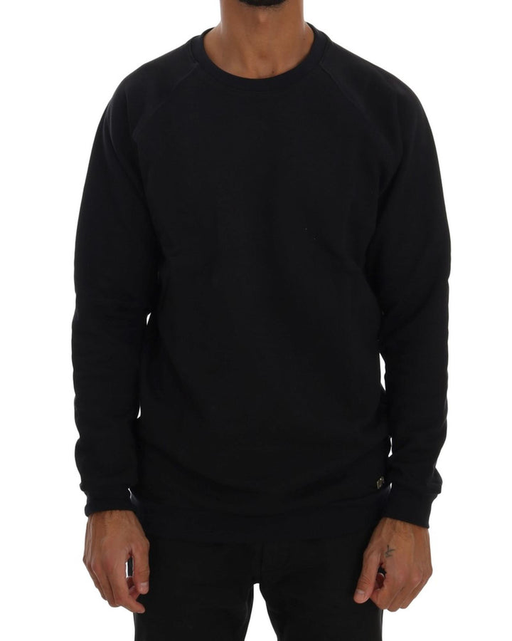 Cotton Crewneck Pullover Sweater with Logo Details S Men