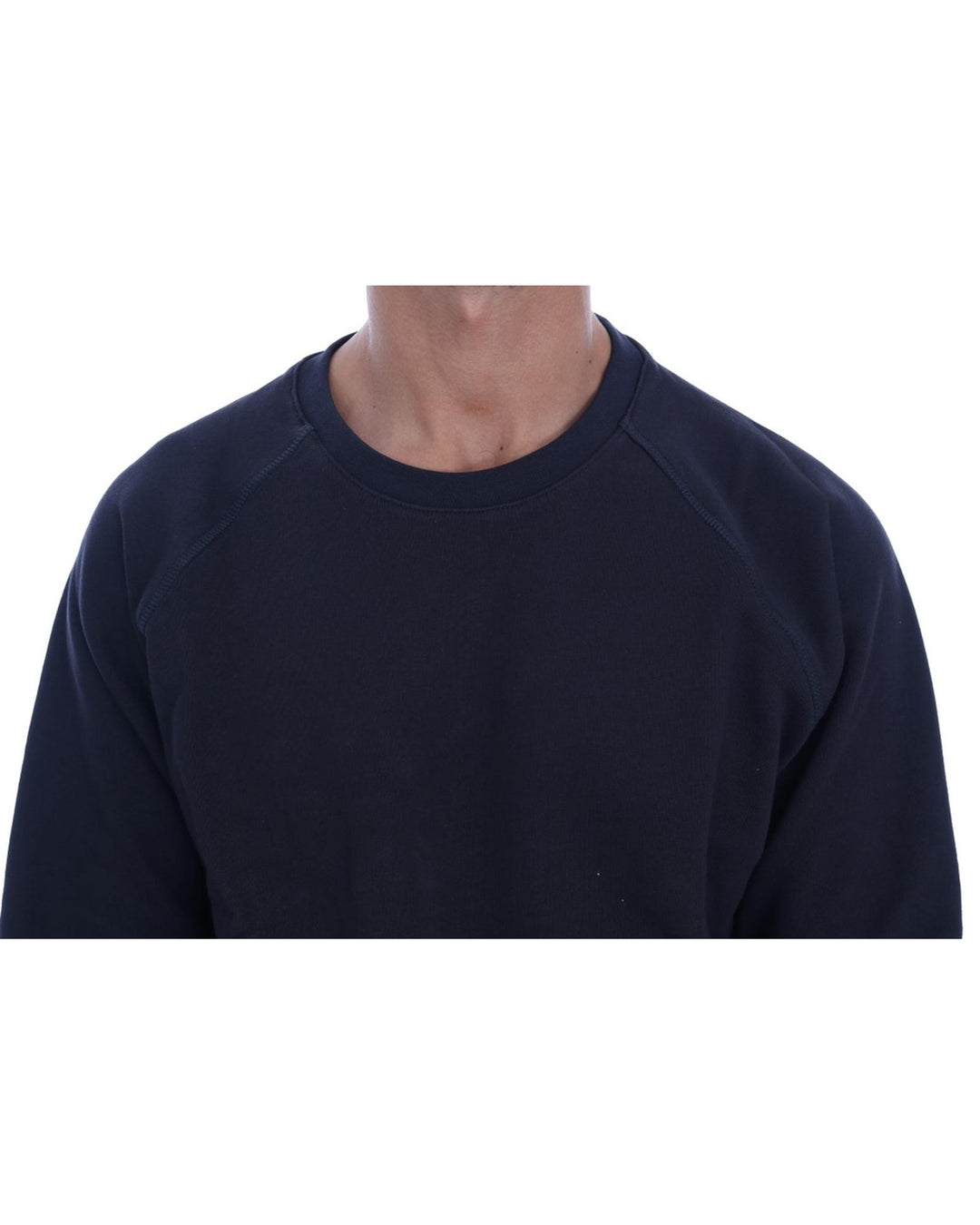 Cotton Crewneck Pullover Sweater with Logo Details S Men