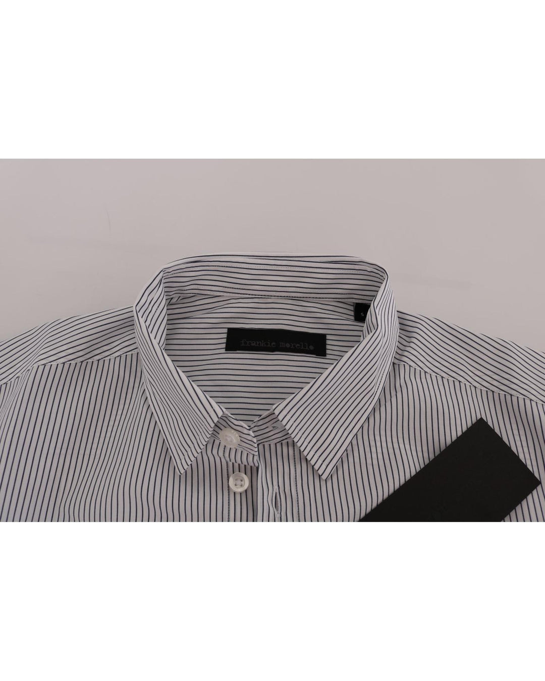 Frankie Morello Casual Shirt with Blue Stripes S Men