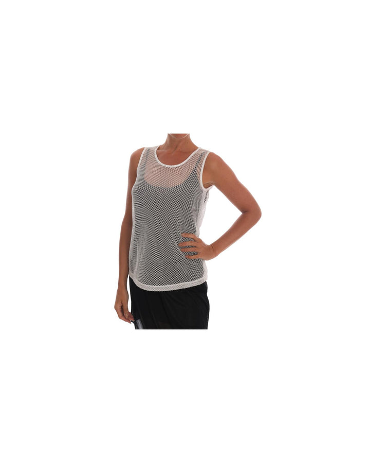 DOLCE & GABBANA Transparent Net Tank Top 42 IT Women