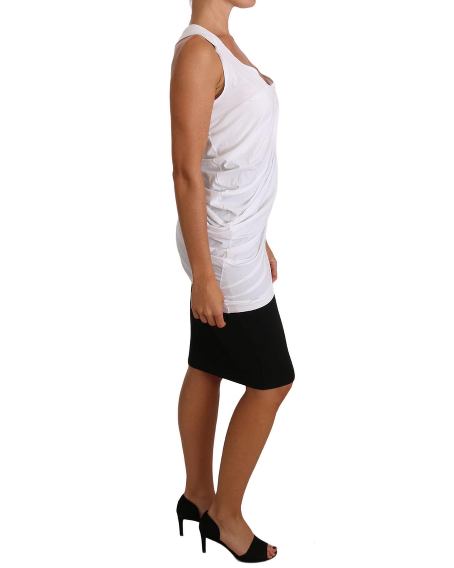 Tie Back Tank Top T-Shirt 46 IT Women