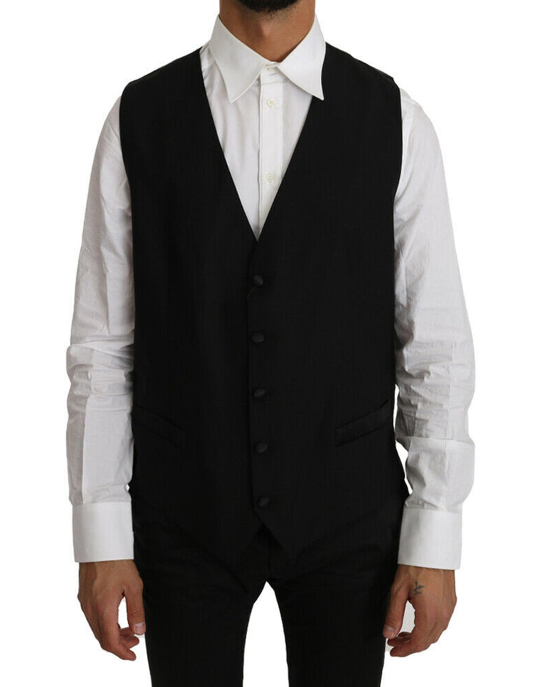 Formal Vest with Logo Details by Dolce & Gabbana 46 IT Men