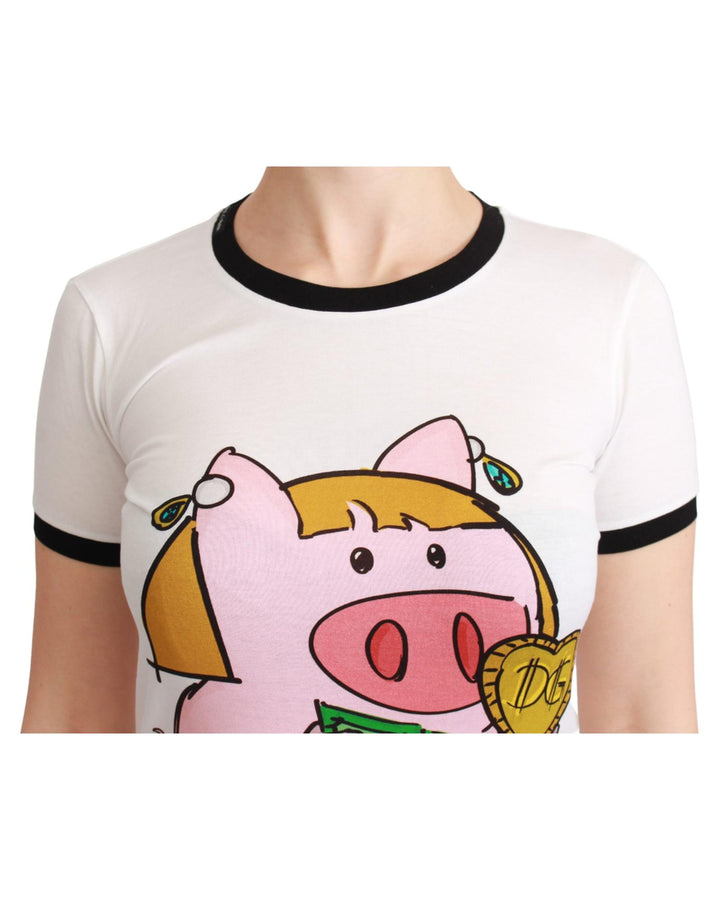 Dolce & Gabbana Year of the Pig Crewneck T-shirt 38 IT Women