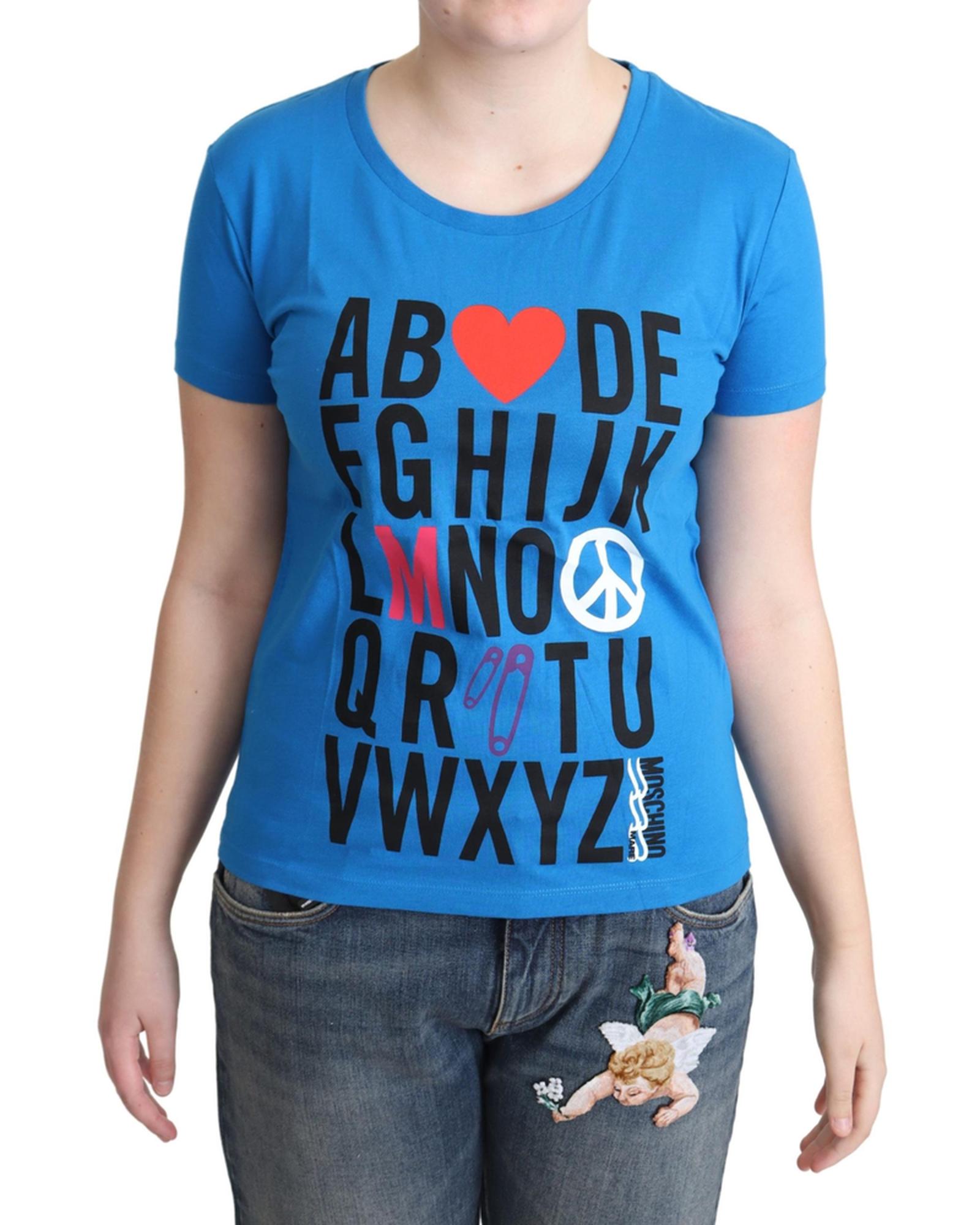 New Moschino Alphabet Print Tee 42 IT Women