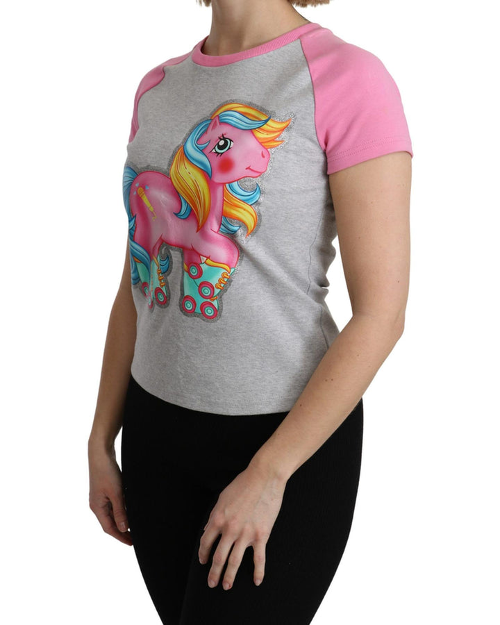 Moschino Couture Crew Neck T-shirt with My Little Pony Motif 38 IT Women